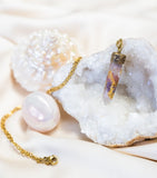 Pink God(dess) Crystal Healing Pendant For Love, Magic & Feminine Energy