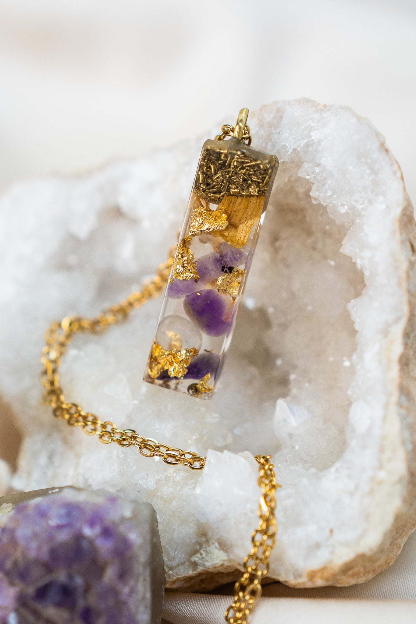 Golden Triangle Alchemy Crystal Healing Pendant For Love, Healing & Joy