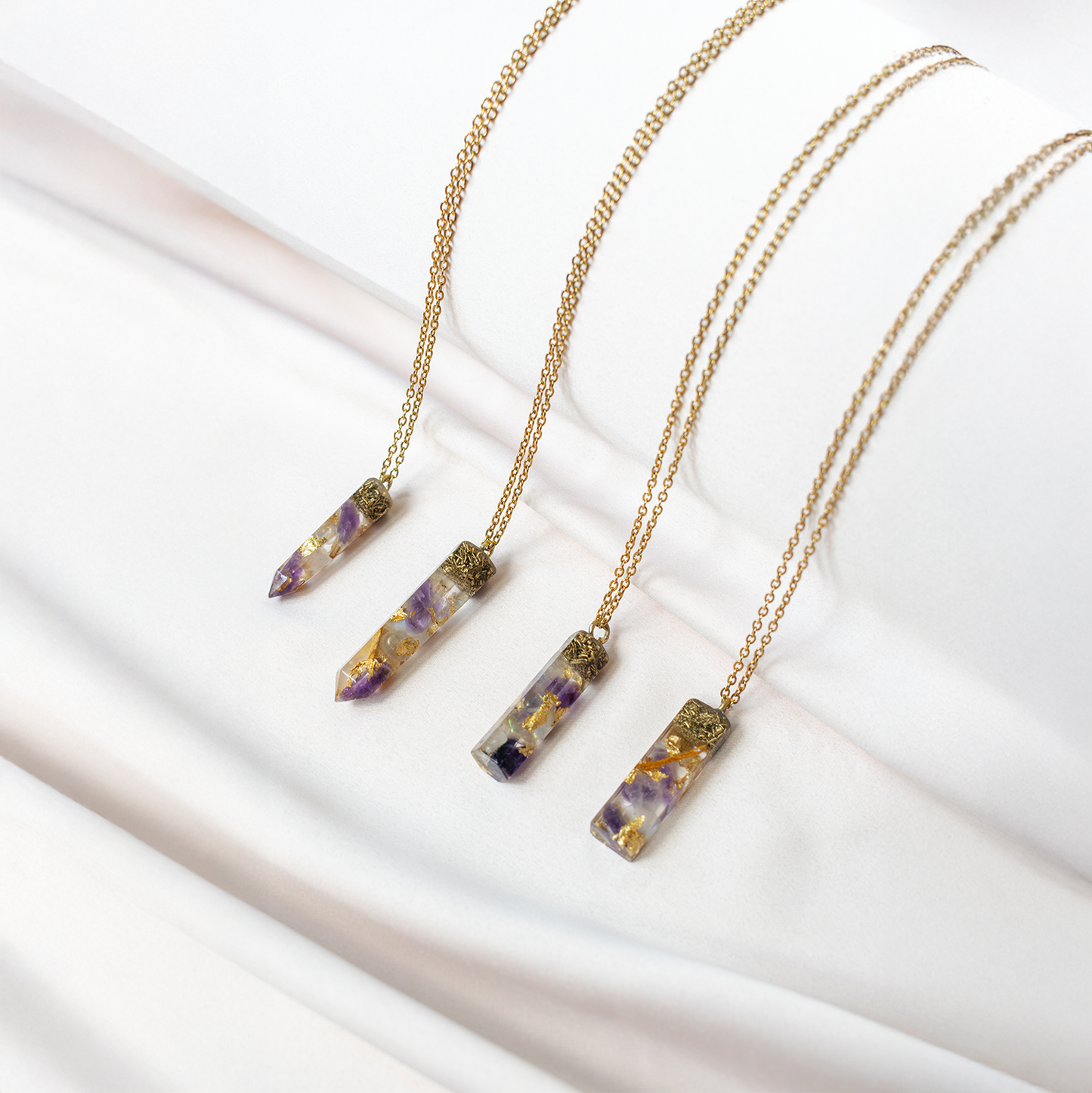 Golden Triangle Alchemy Crystal Pendant