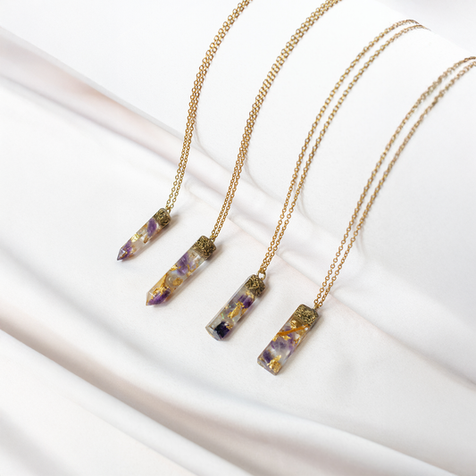 Golden Triangle Alchemy Crystal Pendant