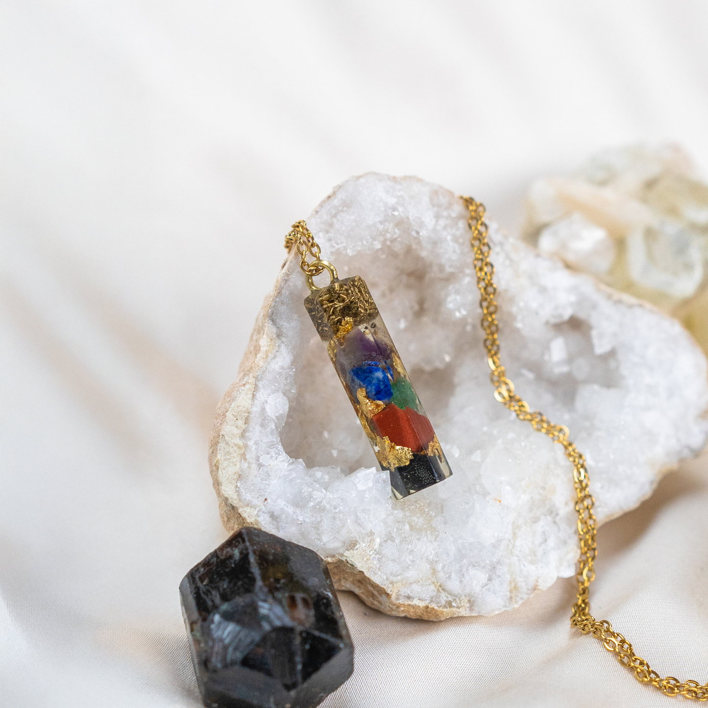 7-Chakra Rainbow Crystal Pendant