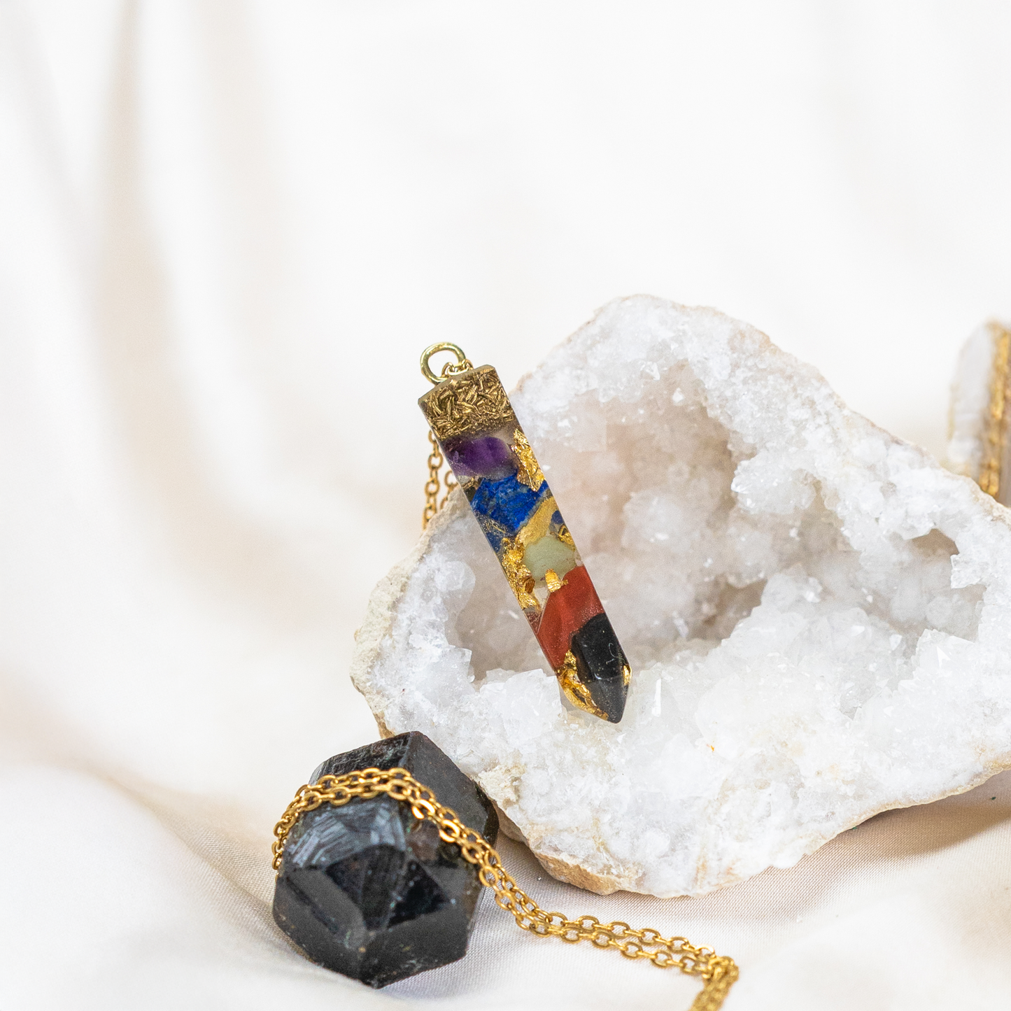 7-Chakra Rainbow Crystal Pendant
