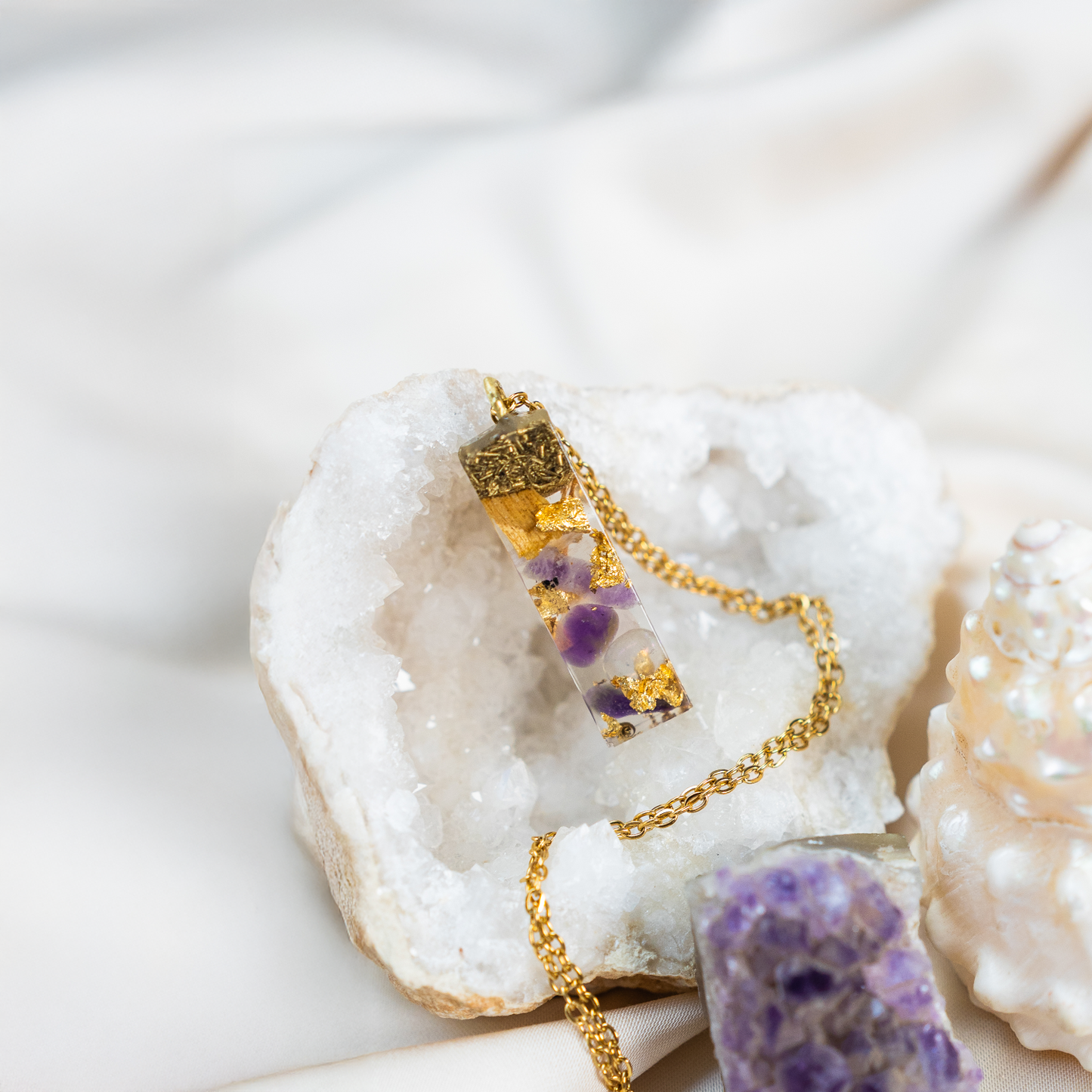 Golden Triangle Alchemy Crystal Pendant