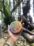 7-Chakra Rainbow Sacred Geometry Healing Orgonite® Orgone Charging Plate For Balance, Harmony & Alignment