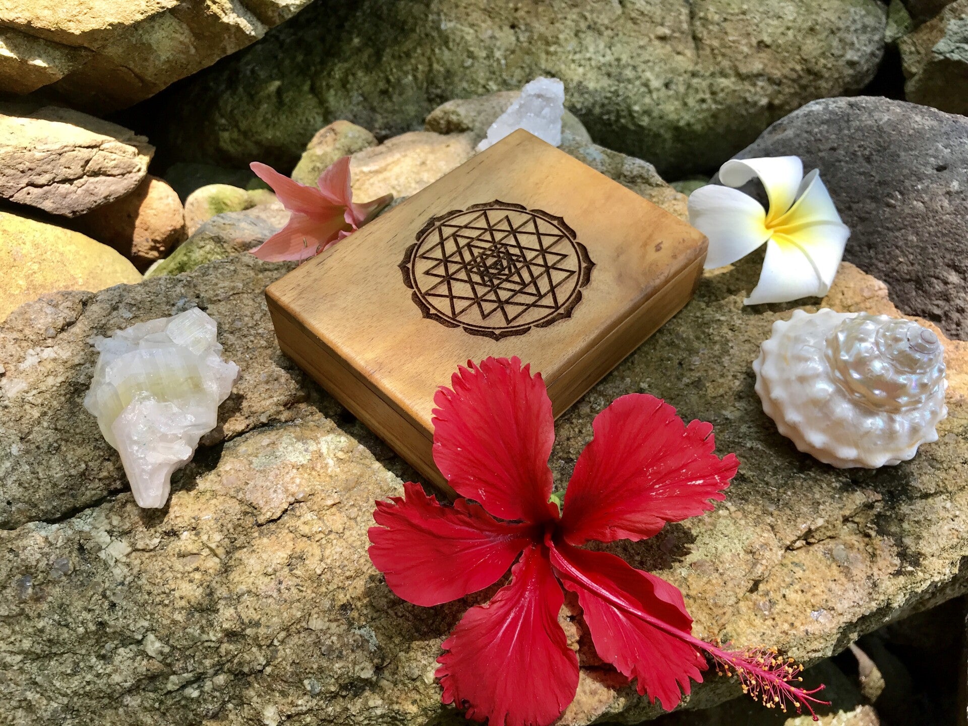 Sri Yantra Sacred Geometry Box For Wealth, Prosperity & Divine Union