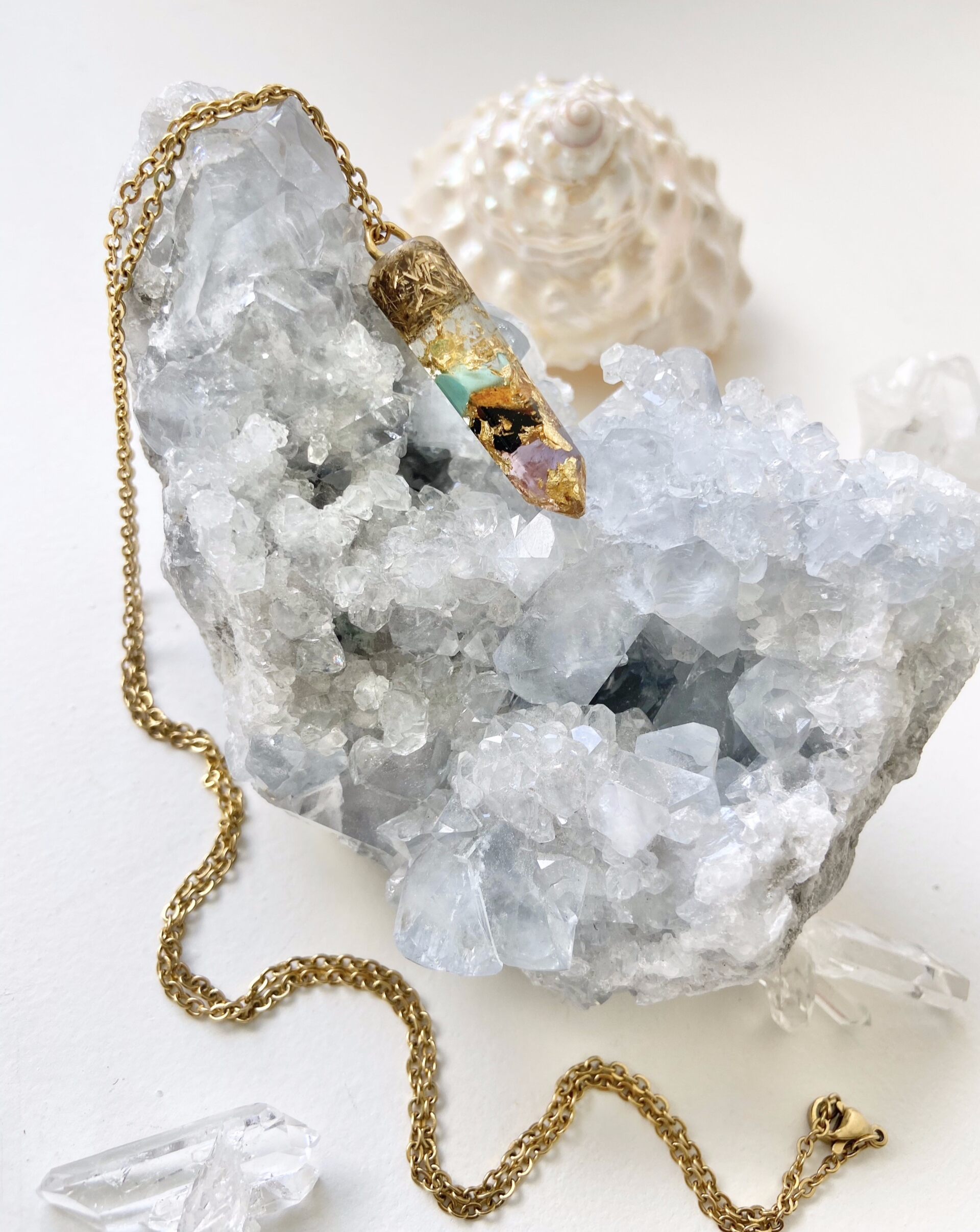 Star Seed Crystal Healing Pendant For Wisdom, Truth & Protection